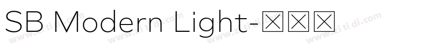 SB Modern Light字体转换